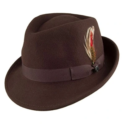 Image of Jaxon &amp; James Detroit Trilby Hat Brown L