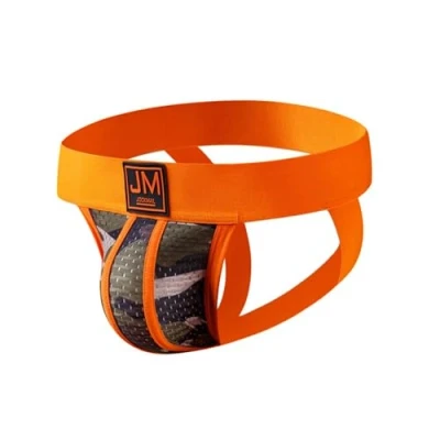 Image of JOCKMAIL Mens Jockstraps Underwear Sexy Mesh Low Rise Stretch Jock Strap for Men (M, Orange)