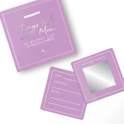 Image of Gift Republic Things to Do With Mum Scratch Cards 52 Interactive Bucket List Fun for Mum&#039;s Personalised Thoughtful Boxed Christmas Birthday Mother&#039;s