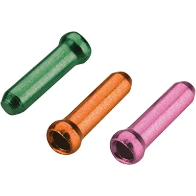 Image of Jagwire Unisex_Adult Embouts Câble/Gaine Cable/Sheath Ends, Green/Tango Orange/Pink, One Size