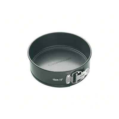 Image of MasterClass 15 cm Springform Cake Tin with Loose Base and PFOA Non Stick, Robust 1 mm Carbon Steel, 6 Inch Small Round Pan, Grey