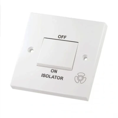 Image of Fan Isolator 3 Pole Switch White Plastic LG208