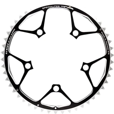 Image of Spécialités TA 110pcd Nerius Campagnolo Offset 10 Speed Chianring, Black, Outer 50T