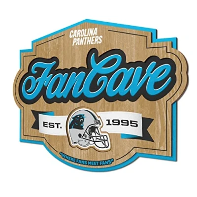 Image of YouTheFan NFL Carolina Panthers Fan Cave Sign