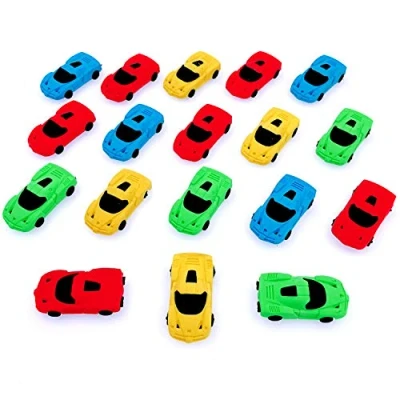 Image of JZK 18x Pencil Eraser Racing Sports car Model Novelty Set Toy for Children Birthday Party Favours Kids Bag Filler Thank You Gift Boys Students