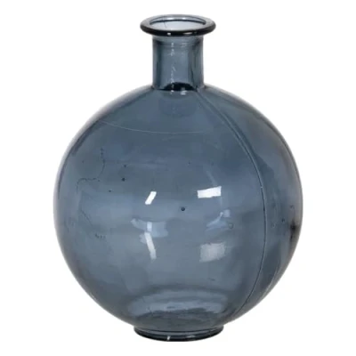 Image of BigBuy Home Recycled Glass Blue Vase 20 x 25 cm