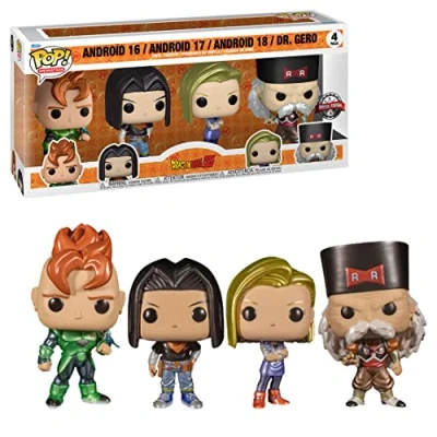 Image of Funko Pop! Animation: Dragon Ball Z Android 16 4PK Collectable Vinyl Figure Gift Idea Official Merchandise Toys for Kids &amp; Adults Anime Fans Model Collectors and Display