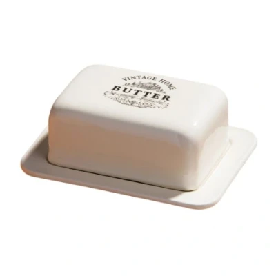 Image of Premier Housewares Vintage Home Butter Dish (Cream)
