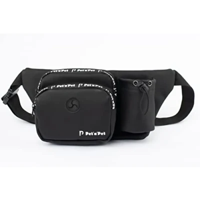 Image of Dog Walking Bag Treat &amp; Training Bumbag + Poop Dispenser Bottle Holder Lovers Gift