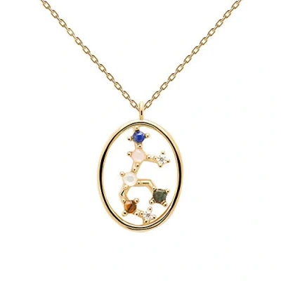 Image of PDPAOLA Taurus Necklace 925 Sterling Silver 18k Gold Plated Jewellery for Women