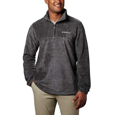 Image of Columbia Men&#039;s Steens Mountain Half Zip, Fleece Pull Over, Charcoal Heather, S
