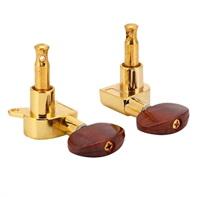 Image of Acoustic Guitar Machine Heads Knobs Tuning Pegs Tuner 3R3L Chrome(Gold)