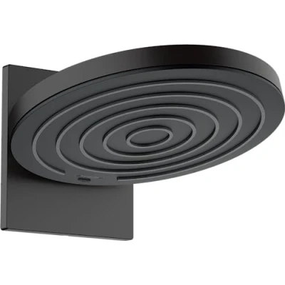 Image of Hansgrohe 24150670 Pulsify S Overhead 260 2jet, matt Black, Shower Head 260mm / with Wall Connector