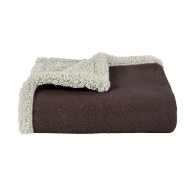 Image of Waterproof Dog Blanket, Pet Pee Proof Fleece Sherpa Throw Blanket for Sofa Couch Bed Protection, Washable Reversible Furniture Protector Cover 125 x 75 cm Brown/Tuape