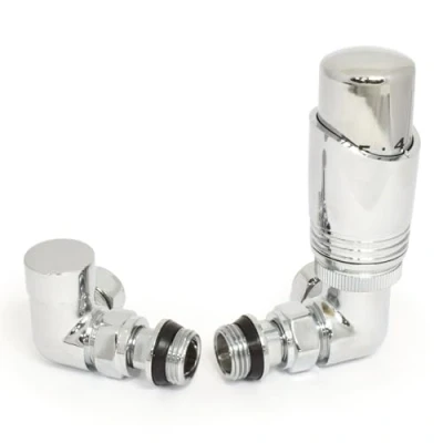 Image of Thermostatic Radiator Valve Corner TRV Zeta (Chrome)