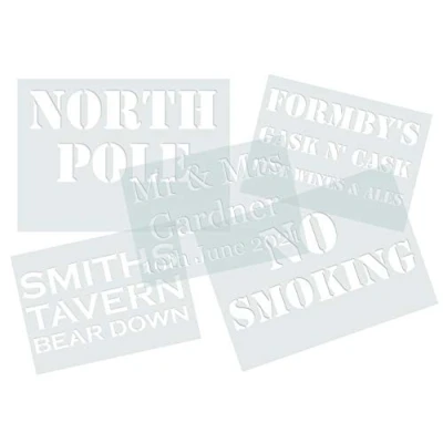Image of Customisable Stencil a3 with Custom Font