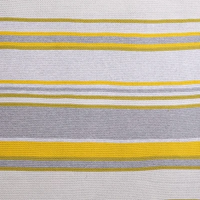 Image of Cosatto Baby Blanket, Combed Cotton Knitted, New Gift, Grey/Yellow, 90 x 70
