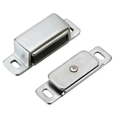 Image of Quality Heavy Duty Magnetic Catch with 6kg Pull Rating + Screws (Satin Chrome)