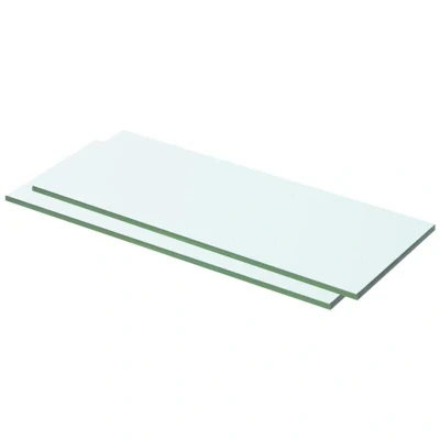 Image of vidaXL Shelves 2 pcs Panel Glass Clear 50x15 cm