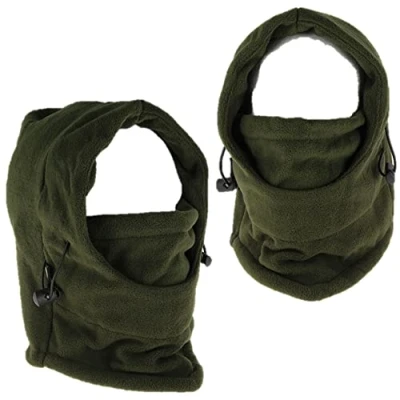 Image of Deluxe Green Snood with Face Guard Fishing Hunting Warmer Balaclava Hat 500 NGT