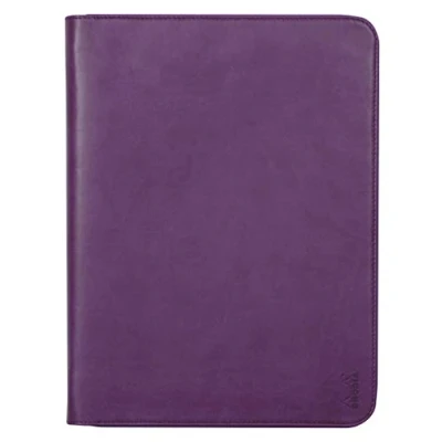 Image of RHODIA 168121C Rhodiarama Briefcase Purple for Notepads and A4 or A4+ Notebooks Dimensions Closed 25.5x34 cm Pocket Tablet Premium Faux Leather