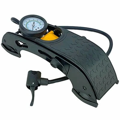 Image of AA Single Cylinder Foot Pump AA3343 Tyre Inflator for Cars Motorcycles Bicycles Inflatables Includes 3 Valve Adaptors