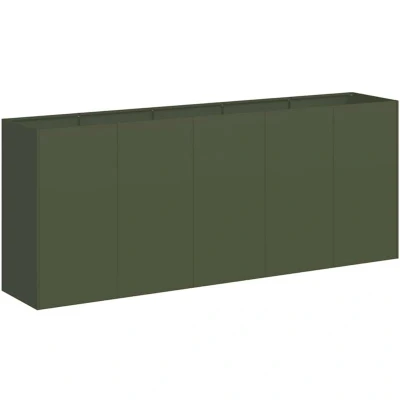 Image of vidaXL Planter Olive Green 200x40x80 cm Cold rolled Steel