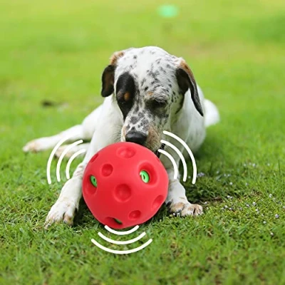 Image of Dog Giggle Ball Toy Pet Playing Wobble with Sound Toy, zip