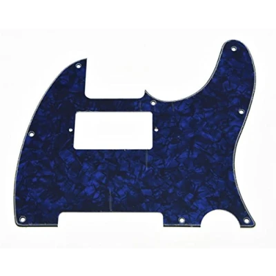 Image of KAISH 8 Hole Tele Guitar Humbucker Pick Guard TL Pickguard for Telecaster/Tele Made in USA/Mexico Blue Pearl