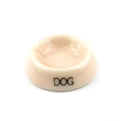 Image of MyTinyWorld Dolls House Miniature Pink Handmade Ceramic Dog Bowl