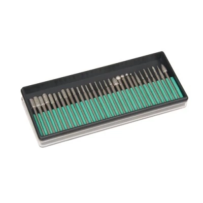 Image of Silverline Rotary Tool Diamond Burr Set 30pce 3.17mm Mandrel