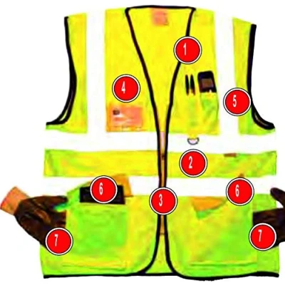 Image of YELLOW HI VIS VIZ SUPERIOR EXECUTIVE SAFETY WAISTCOAT VEST MULTI POCKETS ID (XXXL)
