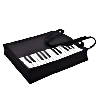 Image of COCOMK Piano Keys Handbag Reusable Grocery Bag Shoulder Shopping Tote for Music Teacher Girls Gift Bag, Handbag, XL