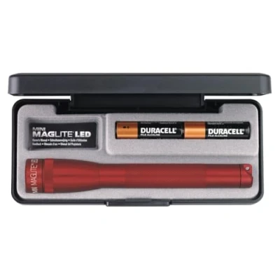 Image of Maglite Men&#039;s AA LED Presentation Box Flashlight Red