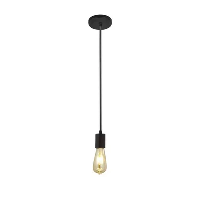 Image of Searchlight 9661BK Squiggle 1 Light Ceiling Pendant Matt Black