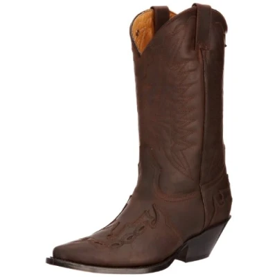 Image of Grinders Unisex Brown Leather Cowboy Boots Arizona HI Size EU 39