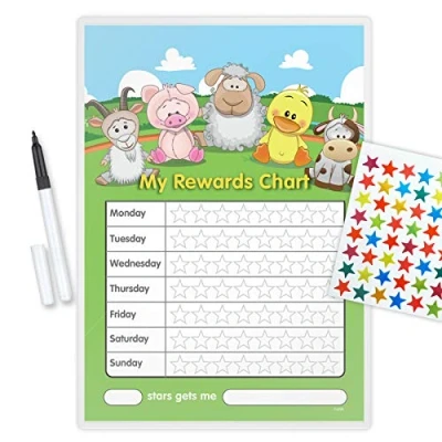 Image of Cuddles Farm Reward Chart FARR (Including FREE pen and star stickers)