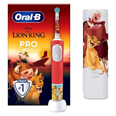 Image of Oral B Pro Kids Lion King Electric Toothbrush With Travel Case