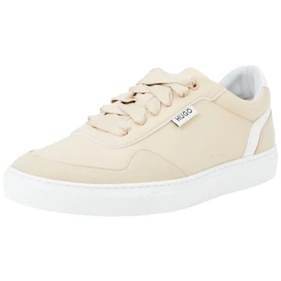 Image of HUGO Morrie Trainers, Women&#039;s, Size: 4, Open beige Imitation leather/ textile