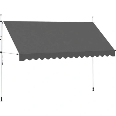 Image of vidaXL Manual Retractable Awning 400 cm Anthracite
