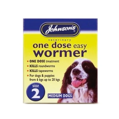 Image of Johnson s Vet Easy Dose Wormer Size 2 Medium Dog Tabs