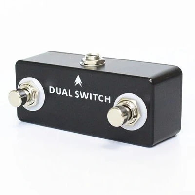 Image of Dual Footswitch Pedal Switch for Guitar Effect True Bypass Full Metal