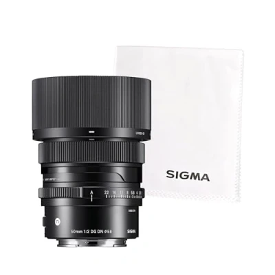 Image of SIGMA 50mm F2 DG DN C Sony E. Includes Cleaning Cloth