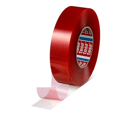 Image of tesa fix 4965 Strong Adhesive Double Sided Mounting Tape Transparent Length 50 m Various Widths (12 mm x m)
