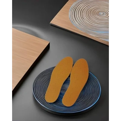 Image of 4 pcs Leather Shoe Insoles Synthetic Unisex Anti Odour Sport Work Men Women Boot