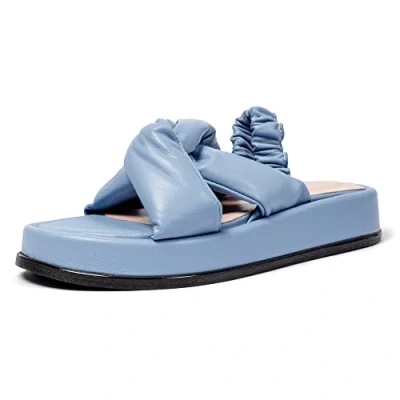 Image of L37 HANDMADE SHOES Women&#039;s Swimming Places Sandal, Blue, 1 UK