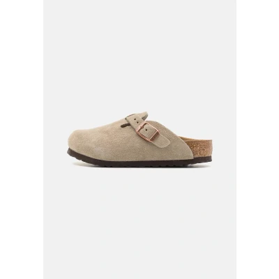 Image of Birkenstock Boston KIDS Unisex Slippers for kids, Size: 11.5K, Beige Suede