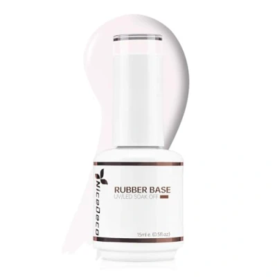 Image of Nicedeco 4 In 1 Rubber Base Gel For Nails, Hema Free Clear Sheer Color Nail Polish UV LED Soak Off, Elastic Strengthen Enhance Coat 014