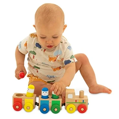 Image of Galt Toys, Shape Sorter Train, Wooden Sorter, Developmental Toy, Ages 1 Years Plus
