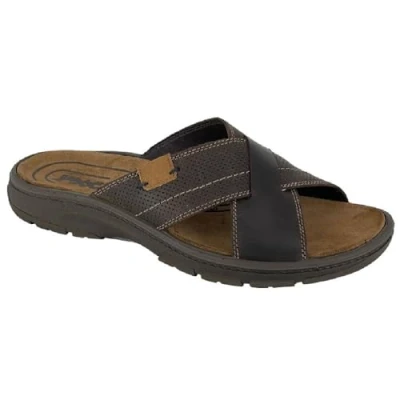 Image of Imac Adelong Mule Sandals Mens Brown Size UK 9.5
